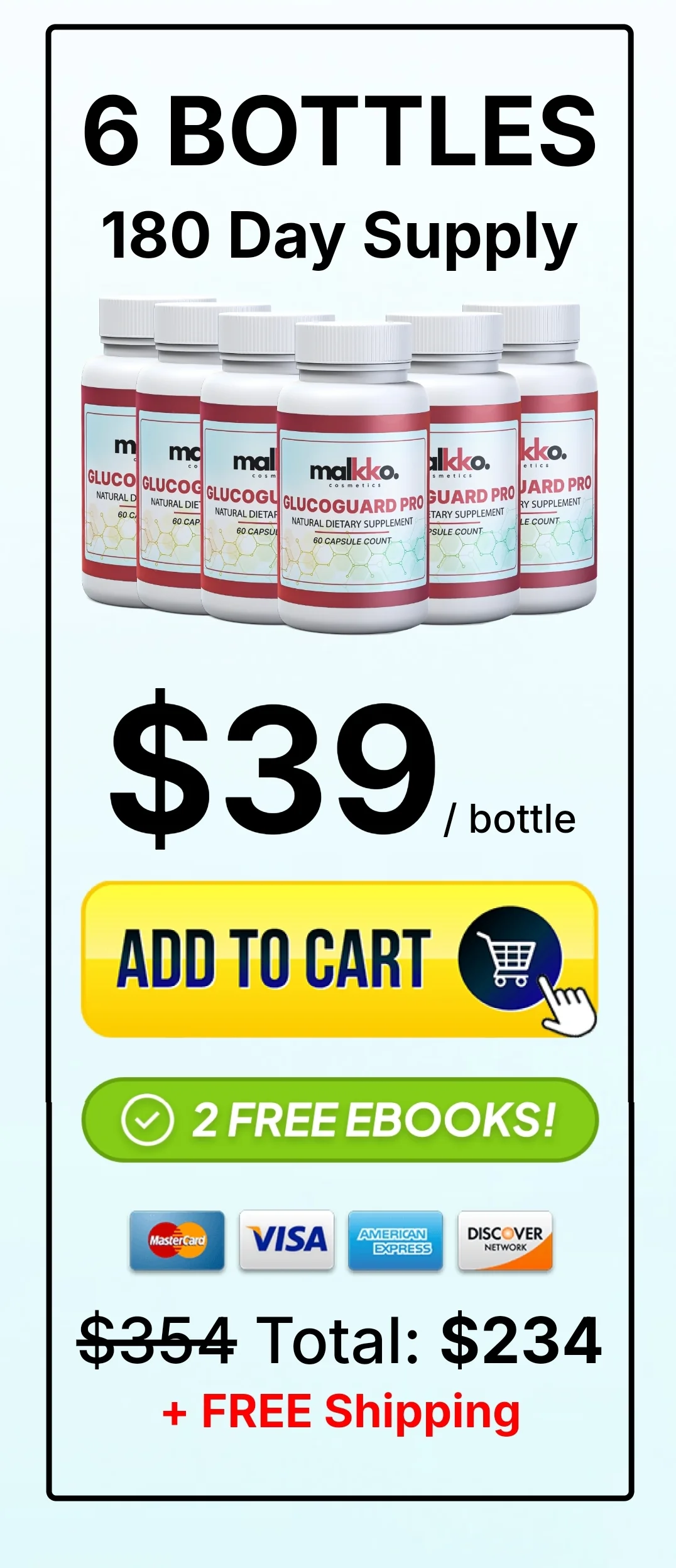 GlucoGuard Pro™ 6 bottles pricing